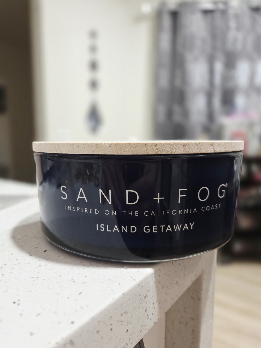 SAND + FOG Island Getaway Candle - Navy Blue Jar